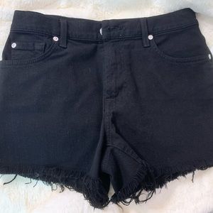 Black, 7 For All Mankind, denim shorts